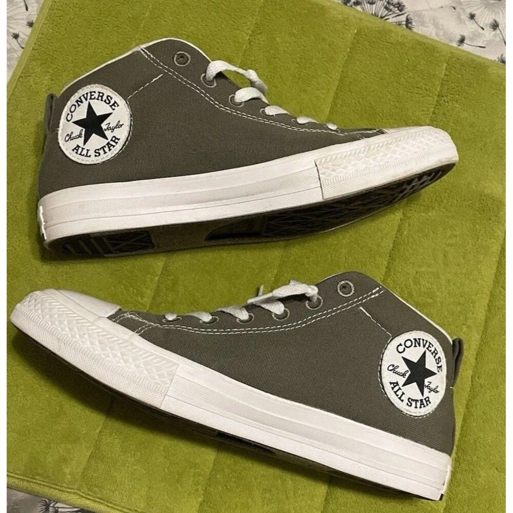 LIFES TOO SHORT Renew Converse All Star Mid Chuck Taylor Mens 6 Womens 8 Juniors